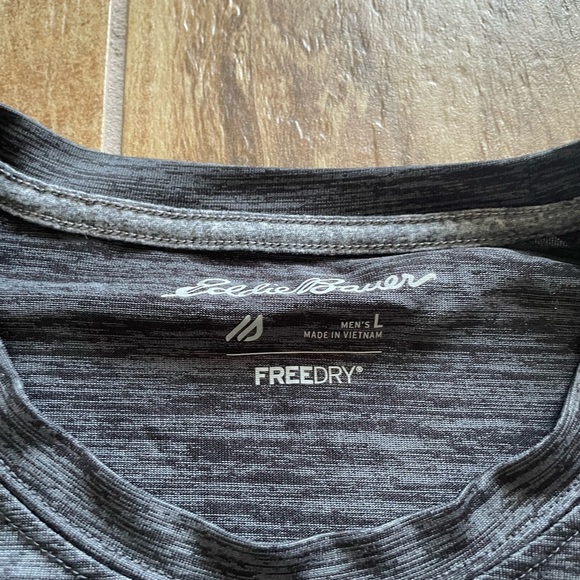 Eddie Bauer Performance "Free Dry" Gray Long Sleeve Active Shirt Men's Large - Picture 4 of 8